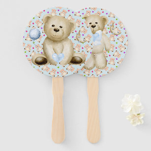 Teddy Bears & Hearts Hand Fan Fächer