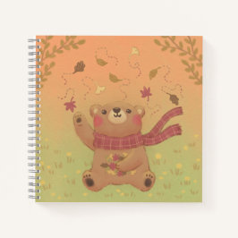 Teddy Bear's Herbst-Herbstlaub Notizbuch