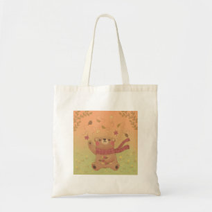 Teddy Bear's Herbst-Herbstlaub Tragetasche