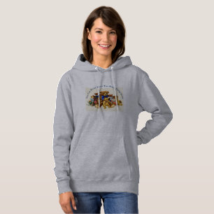 TEDDY BEARS HOODED SWEATSHIRT Womens Grau
