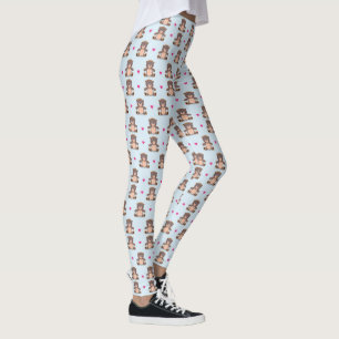 Teddy Bears in blauen Leggings