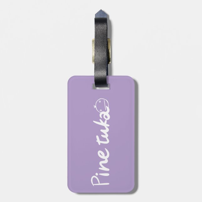 Teddy Bears in Lavender Field – Soft Pastel Painti Gepäckanhänger (Rückseite vertikal)