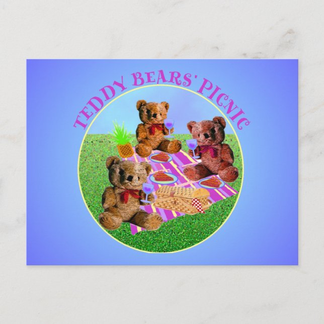 Teddy Bears Picnic Postkarte (Vorderseite)