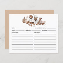 Teddy Bears Rezept Card
