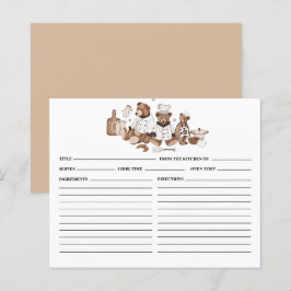 Teddy Bears Rezept Card