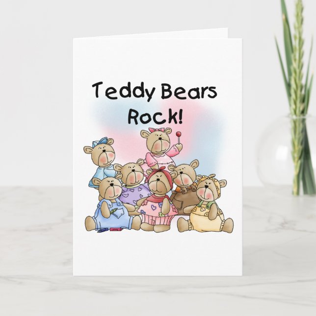 Teddy Bears Rock Tshirts und Geschenke Karte (Vorderseite)