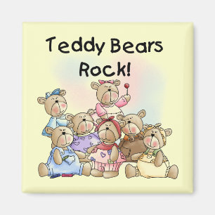 Teddy Bears Rock Tshirts und Geschenke Magnet