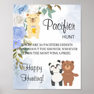 Teddy Bears Schnuller Hunt Baby Showspielzeichen Poster