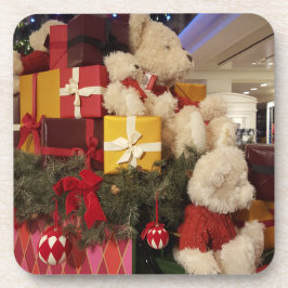 Teddy Bears sieht Weihnachts-Untersetzer Untersetzer