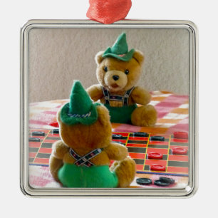 Teddy Bears Silbernes Ornament
