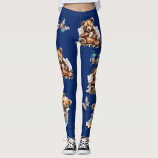 Teddy Bears und Butterfliegen Leggings