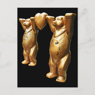 Teddy Bears und Herz Postkarte