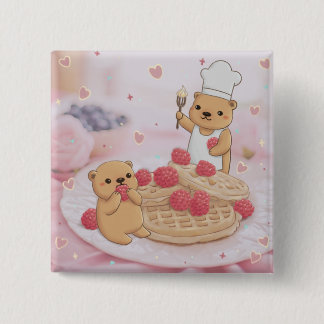 Teddy Bears & Waffles Button