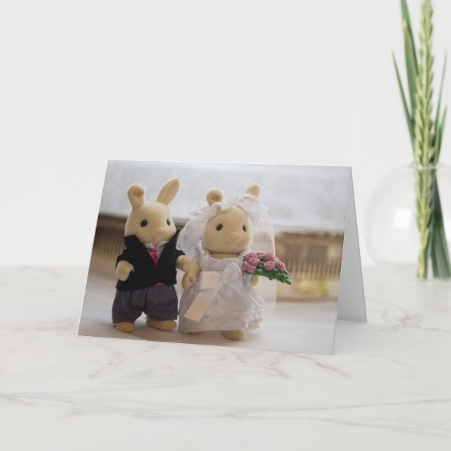 Teddy Bears Wedding Card Karte (Vorderseite)