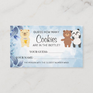 Teddy Bears Wie viele Cookies Baby Shower Card Spi Platzkarte