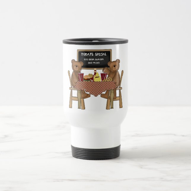 Teddy Bears zum Mittagessen Reisebecher (Mittel)