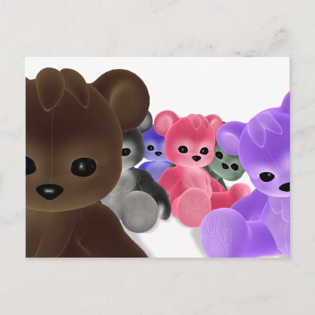 Teddy Bearz Group Postcard Postkarte (Vorderseite)
