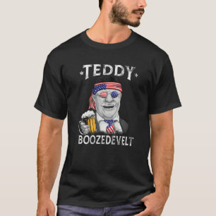Teddy Boozedevelt Theodore Roosevelt 4. Juli T-Shirt