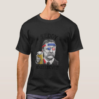 Teddy Boozedevelt Theodore Roosevelt 4. Juli T-Shirt
