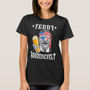 Teddy Boozedevelt Theodore Roosevelt 4. Juli T-Shirt