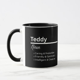Teddy Boy Name Definition Personalized Mug Tasse