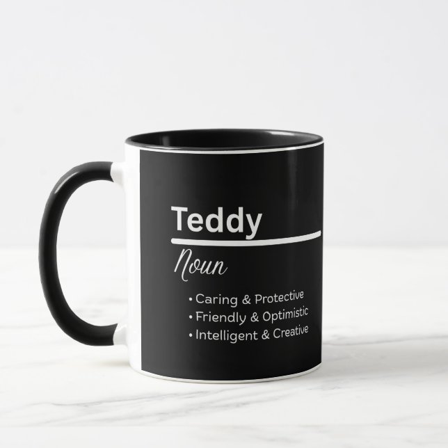 Teddy Boy Name Definition Personalized Mug Tasse (Links)