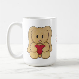 Teddy Bunny mit kuriosigem Namen personalisierter Kaffeetasse
