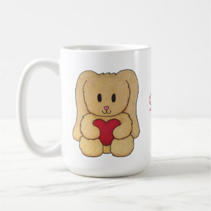 Teddy Bunny mit kuriosigem Namen personalisierter  Kaffeetasse