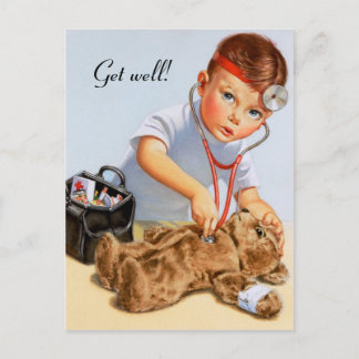 Teddy-Check-up Postkarte
