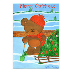 Teddy Christmas Print Fotodruck