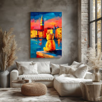 Teddy Fauvist Sonnenuntergang Kanal Druck Venedig