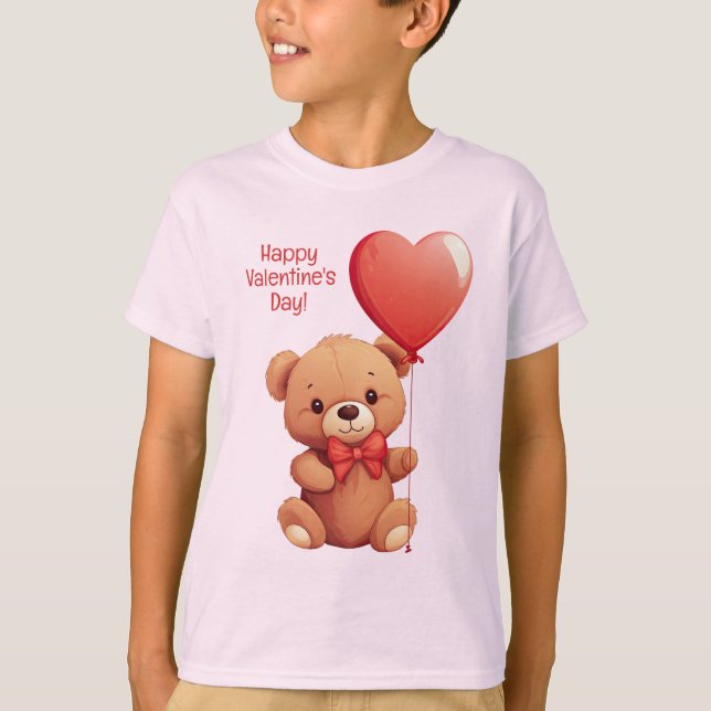 Teddy für benutzerdefinierte Text-Liebe T-Shirt (Vorderseite)