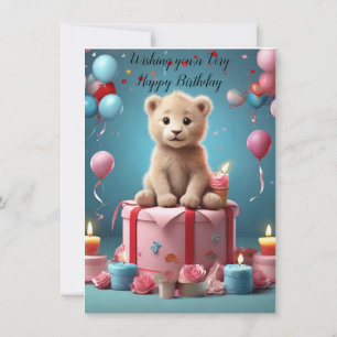 Teddy Geburtstagskarte Einladung