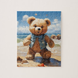 Teddy geht zum Strand! Bärenrätsel Puzzle