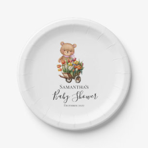 Teddy Girl Foral Rustikal Pink Paper Teller