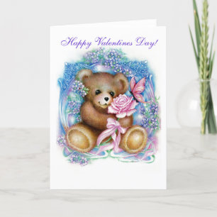 Teddy, glücklicher Valentinstag! Feiertagskarte