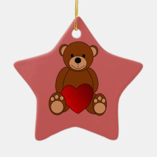 Teddy Liebe Keramik Ornament