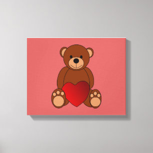 Teddy Liebe Leinwanddruck
