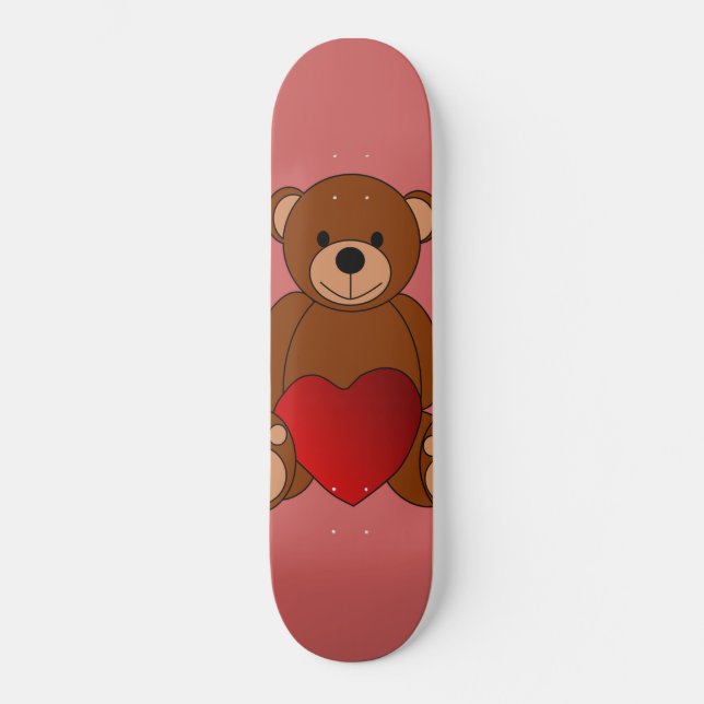 Teddy-Liebe Skateboard (Vorderseite)