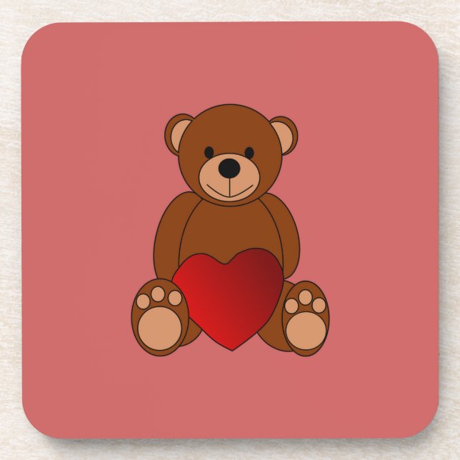 Teddy Liebe Untersetzer (Vorderseite)