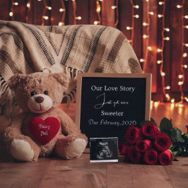 Teddy Love & Baby Pregnancy Announcement Card Ankündigung