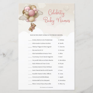 Teddy-Mädchen tragen rosa Ballons Celebrity Baby N