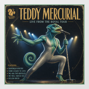 Teddy Mercurial Album: eine Parodie Fensteraufkleber