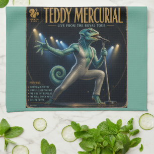 Teddy Mercurial Album; eine Parodie Geschirrtuch