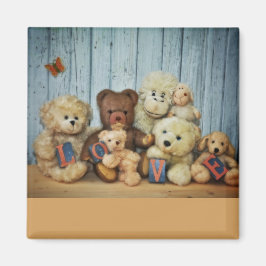 Teddy mit Freunde Magnet