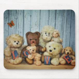 Teddy mit Freunde Mousepad