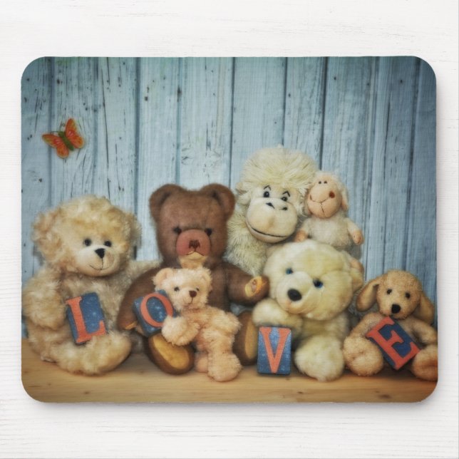 Teddy mit Freunde Mousepad (Vorne)