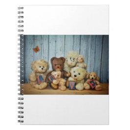 Teddy mit Freunde Notizblock