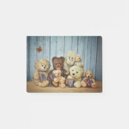Teddy mit Freunde Post-it Klebezettel