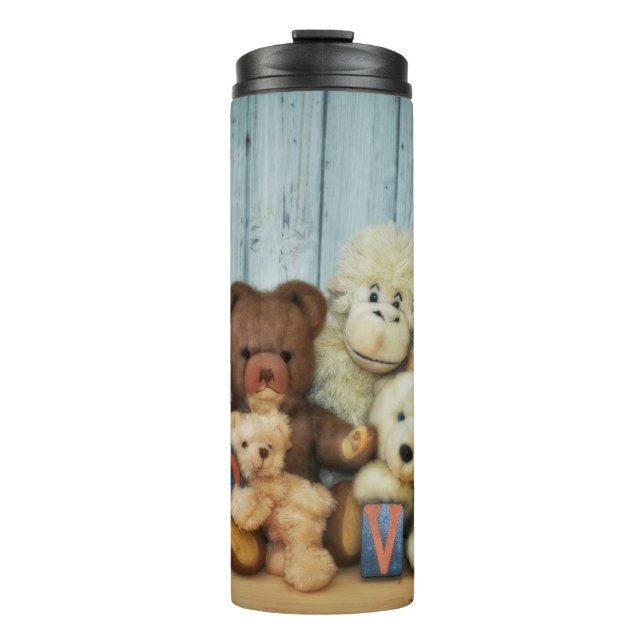 Teddy mit Freunden Thermosbecher (Vorderseite)
